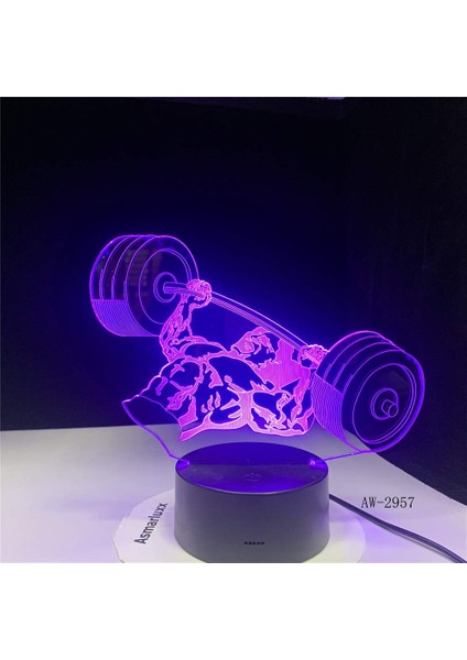 Xiujie Ağırlık Kaldırma 3D Gece Lambası 7 Renk Değiştirme (Yurt Dışından) fırsatları