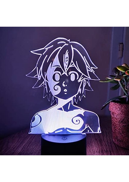 Akrilik Gece Lambası Lamba Manga Yedi Ölümcül Günah (Yurt Dışından)