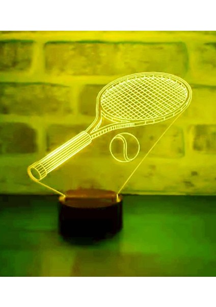 3D Tenis Gece Işığı Lambası İllüzyon 7 Renk (Yurt Dışından) fiyatları
