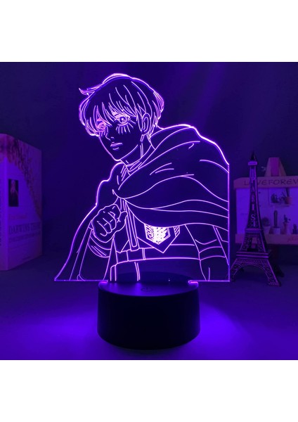 7 Renk Değişen Akrilik Masa Lambası Levi Anime Shingeki (Yurt Dışından) fırsatları