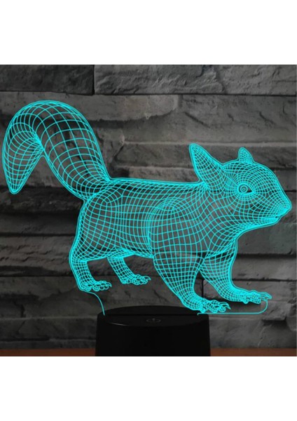 3D Sincap Gece Işığı Lambası İllüzyon 7 Renk (Yurt Dışından)