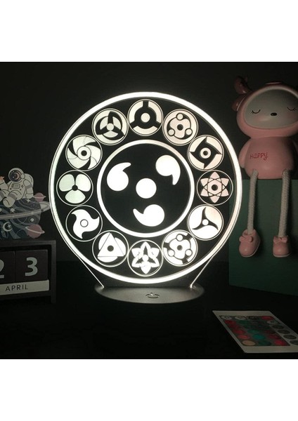 Yatak Odaları İçin Lambalar Mangekyo Sharingan 3D LED Lamba Japonca (Yurt Dışından)