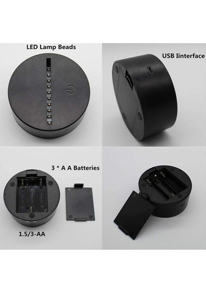Akrilik LED 3D Lamba Mistik Messenger LED Gece (Yurt Dışından) fırsatları