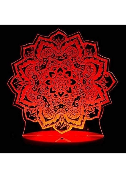 3D Çiçek Gece Işığı Lambası İllüzyon 7 Renk (Yurt Dışından) fiyatları