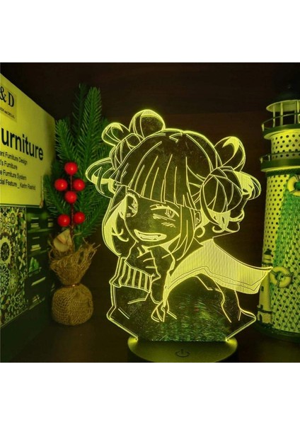 3D LED Lamba My Hero Academia Himiko Toga Anime Lamba Boku (Yurt Dışından)