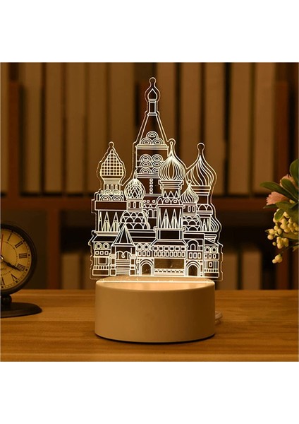 3D Lamba İçin Akrilik USB LED Gece Lambası Noel Partisi (Yurt Dışından)