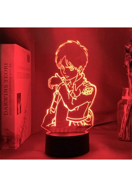 Akrilik 3D Lamba Eren Yeager Figür Ev Odası Dekoru (Yurt Dışından)