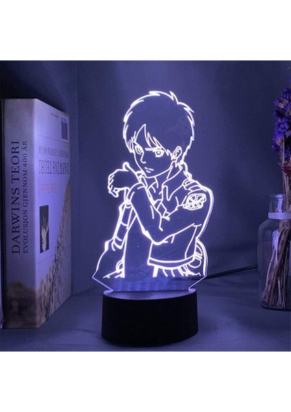 Akrilik 3D Lamba Eren Yeager Figür Ev Odası Dekoru (Yurt Dışından)