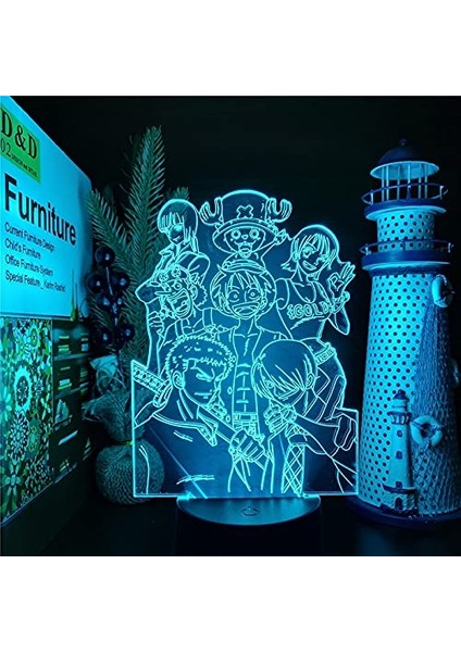 Clyartps - One Piece Luffy Nami Sanji Zoro Chopper 3D LED (Yurt Dışından) fiyatları