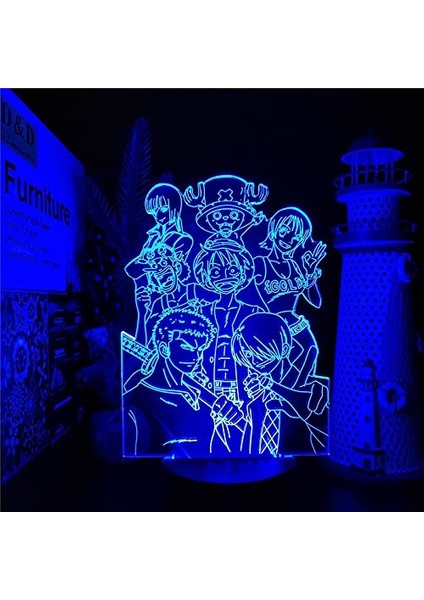 Clyartps - One Piece Luffy Nami Sanji Zoro Chopper 3D LED (Yurt Dışından) modelleri