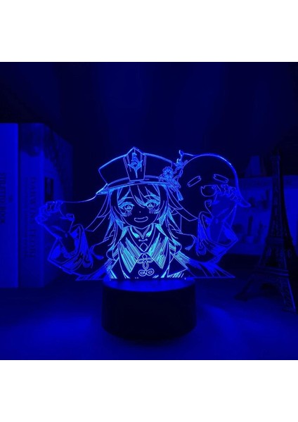 Genshin Etki Hutao Lambası Serin 3D İllüzyon Gece Lambası Lambası Ana Sayfa (Yurt Dışından)