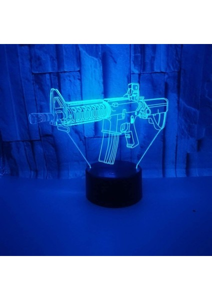 3D Gun Pistole Gece Işığı İçin LED Lamp İllüzyon 7 (Yurt Dışından) modelleri
