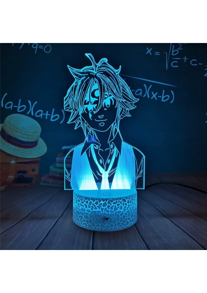 Akrilik Gece Lambası Lamba Anime Yedi Ölümcül Günah (Yurt Dışından)