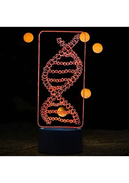 3D Soyut Dna LED Gece Lambası 7 Renk Değişimi LED Tablosu (Yurt Dışından) fiyatları