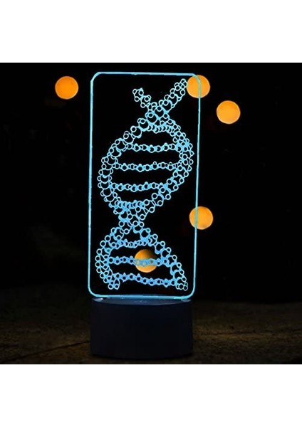3D Soyut Dna LED Gece Lambası 7 Renk Değişimi LED Tablosu (Yurt Dışından) modelleri