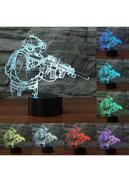 Sevimli Mantar 3D LED Gece Lambası Masa Masa Optik (Yurt Dışından)