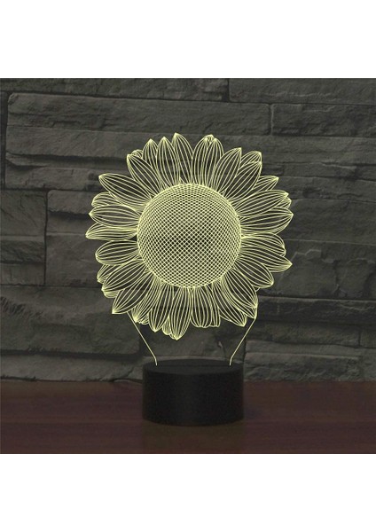 Soyutlayıcı 3D Buz Hokeyi Oynarken Optik İllüzyon Gece Lambası (Yurt Dışından)