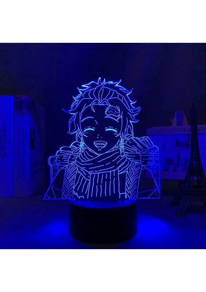 Anime Demon Slayer Tanjiro Kamado Lambası Cool 3D İllüzyon (Yurt Dışından)