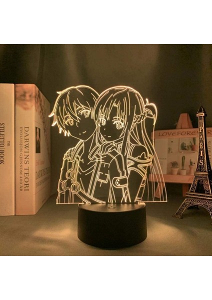 Anime Sword Art Online Kirito En Asuna Lambası Cool 3D (Yurt Dışından)