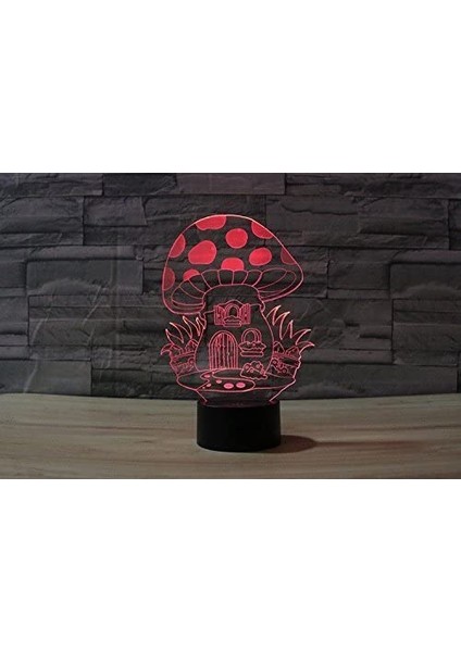 Sevimli Mantar 3D LED Gece Lambası Masa Masa Optik (Yurt Dışından) modelleri