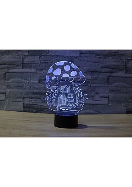 Sevimli Mantar 3D LED Gece Lambası Masa Masa Optik (Yurt Dışından) fırsatları