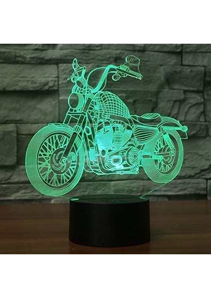 3D Motosiklet Araba Gece Lambası Yanılsama İçin (Yurt Dışından)