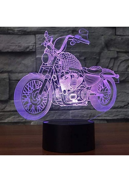 3D Motosiklet Araba Gece Lambası Yanılsama İçin (Yurt Dışından)