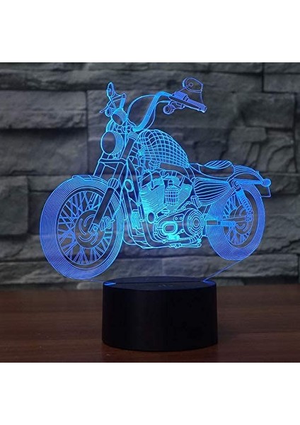3D Motosiklet Araba Gece Lambası Yanılsama İçin (Yurt Dışından)