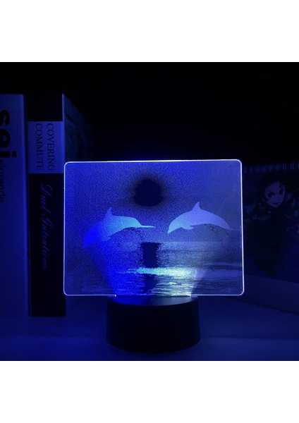 Çift Renk İçin Iki Yunus 3D İçin LED Gece Lambası (Yurt Dışından) modelleri