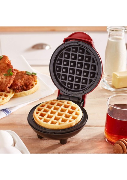 Mini Elektrikli Waffle Makinesi - Kırmızı (Yurt Dışından)