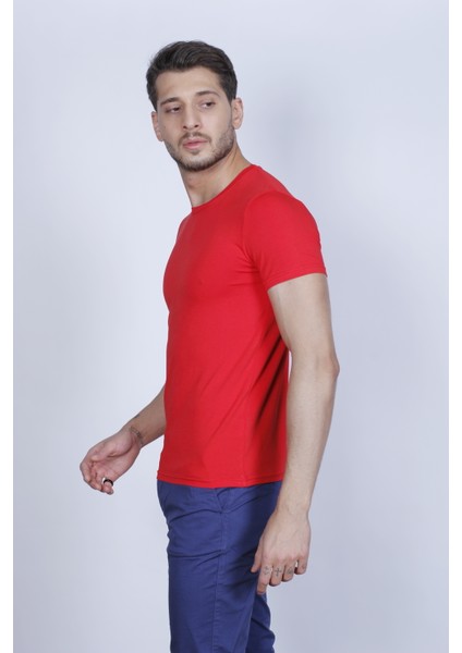 Bisiklet Yaka Slim-Fit Erkek T-Shirt modelleri