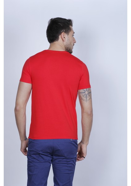Bisiklet Yaka Slim-Fit Erkek T-Shirt fırsatları