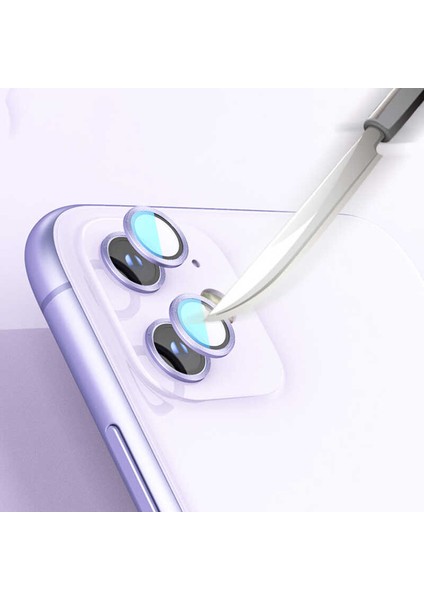 Apple iPhone 11 Kamera Lens Koruyucu Kırılmaz Cam Kaliteyi Bozmaz Temperli Berrak Koruma Cl-07