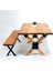 Doğal Ağaç Masif Kütük Masa ( Ağaç Ayak ) 90CM x 180CM + 1 Bank Bench 3