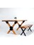 Doğal Ağaç Masif Kütük Masa ( Ağaç Ayak ) 90CM x 180CM + 1 Bank Bench 5
