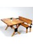 Doğal Ağaç Masif Kütük Masa ( Ağaç Ayak ) 60CM x 110CM + 1 Bank Bench 1