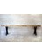 Doğal Ağaç Masif Bank Bench  90 Cm( Metal Ayak ) 2