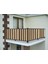 Balkon Demiri Perdesi Bağcıklı Kahverengi Sarı 80 x 400 cm 1