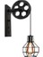 Retro Vintage Duvar Işık Endüstriyel Duvar Lambası Gölge Fikstürü Demir Çatı Kafe Bar Ayarlanabilir Aplik Işıkları Wandlamp Dekorasyon LED (Siyah) (Yurt Dışından) 1