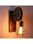 Retro Vintage Duvar Işık Endüstriyel Duvar Lambası Gölge Fikstürü Demir Çatı Kafe Bar Ayarlanabilir Aplik Işıkları Wandlamp Dekorasyon LED (C) (Yurt Dışından) 2