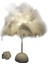 Tüy Lampshade Masa Lambası Shades Başucu Masası Gece Lambası Odası Dekor (Beyaz) (Yurt Dışından) 1