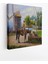 Köy Manzarası Yağlıboya Görünüm Dekoratif Kanvas Duvar Tablosu 2
