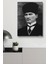 Atatürk Portre Tablosu Mustafa Kemal Atatürk Dikdörtgen Dekoratif Kanvas Tablo 2