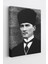 Atatürk Portre Tablosu Mustafa Kemal Atatürk Dikdörtgen Dekoratif Kanvas Tablo 3