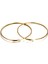 Three Beans (Altın, 70MM) Kadın Paslanmaz Çelik Minimalist Moda Hoop Küpe Döngü Boyutu 40-70MM (Yurt Dışından) 4