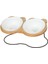 High End Pet Bowl Bambu Raf Seramik Besleme ve Içme Kaseleri Köpekler ve Kediler Için Pet Besleyici Aksesuarları | Köpek Beslemesi (Yurt Dışından) 1
