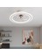 48 cm Yatak Odası Tavan Fanı Lambası, 220VLED Üç Hızlı Hız Düzenleme, Modern Çocuk Odası Oturma Odası Yemek Odası ile Fan Işık, Beyaz (Yurt Dışından) 1