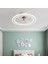 48 cm Yatak Odası Tavan Fanı Lambası, 220VLED Üç Hızlı Hız Düzenleme, Modern Çocuk Odası Oturma Odası Yemek Odası ile Fan Işık, Beyaz (Yurt Dışından) 2
