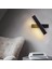 LED Başucu Lambası, 85-265 (V) LED 7 W Basit Yatak Odası Koridor Duvar Lambası Başucu Döner Duvar Lambası, Siyah (Yurt Dışından) 3