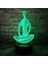Meditasyon Yoga Catoon Şekli Gece Lambası 3D Optik Illusion Işıkları 7-Renk Akıllı Dokunmatik Düğme Kontrol Masa Lambası Dekor Odası Tatil Crea (Yurt Dışından) 1